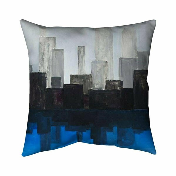 Begin Home Decor 20 x 20 in. Blue City-Double Sided Print Indoor Pillow 5541-2020-CI337